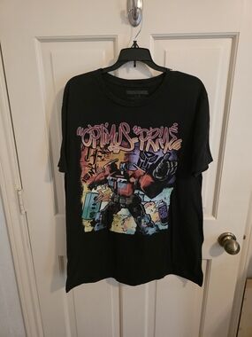 Hasbro Black Optimus Prime Graphic Short Sleeve Tee